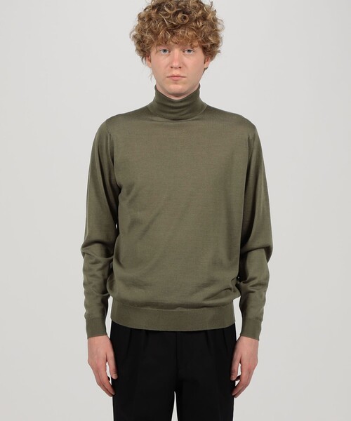 【未使用】ジョンズメドレー　ニット　タートルネック　メリノウール　イギリス製 JOHN SMEDLEY（ジョンスメドレー） メリノウール 30ゲージ