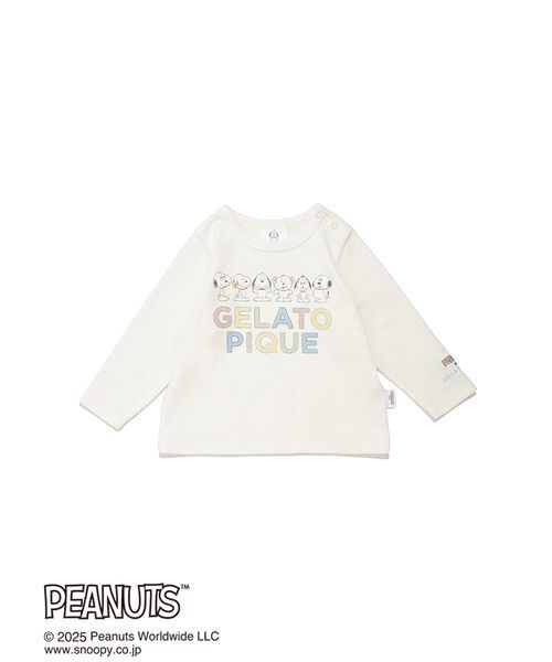 gelato pique(ジェラートピケ)の「【PEANUTS PUPPIES】【BABY】ワンポイントロンT(ベビーパジャマ/スリーパー・キッズ・オフホワイト・80)」の9枚目の写真