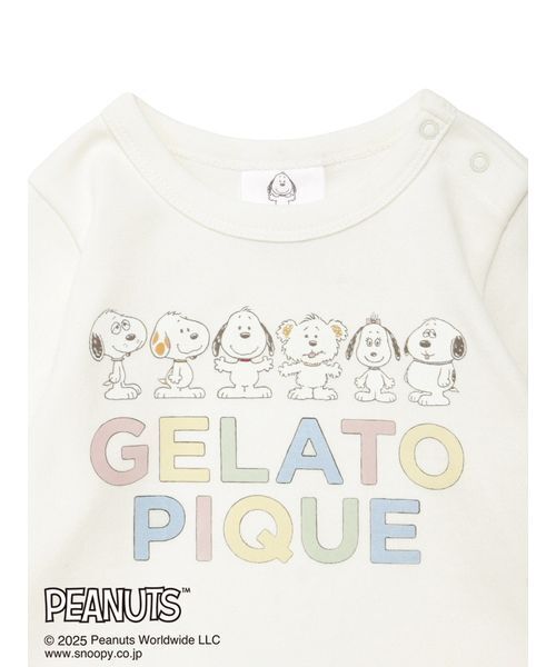 gelato pique(ジェラートピケ)の「【PEANUTS PUPPIES】【BABY】ワンポイントロンT(ベビーパジャマ/スリーパー・キッズ・オフホワイト・80)」の11枚目の写真