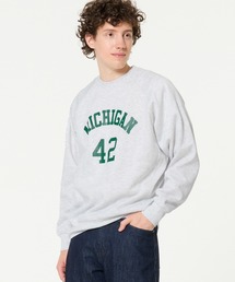 coca（coca） | 裏起毛ラグランプリントトレーナー(スウェット)