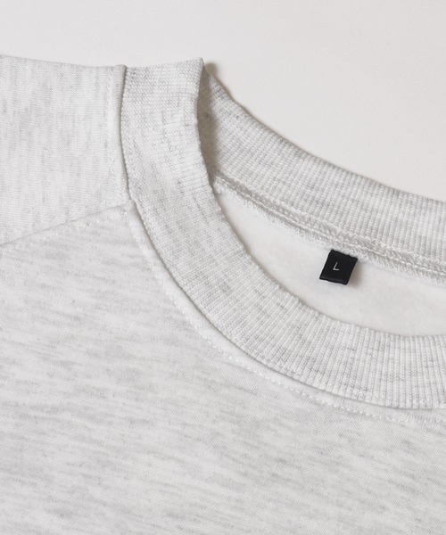 coca（coca）（コカ）の「裏起毛ラグランプリントトレーナー（スウェット・メンズ・チャコール/ライトグレー・XL/M/L）」の13枚目の写真