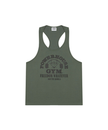 FREEDOM（フリーダム）の「パワーハウスTバックスリーブレス（カーキ）（Tシャツ/カットソー）」