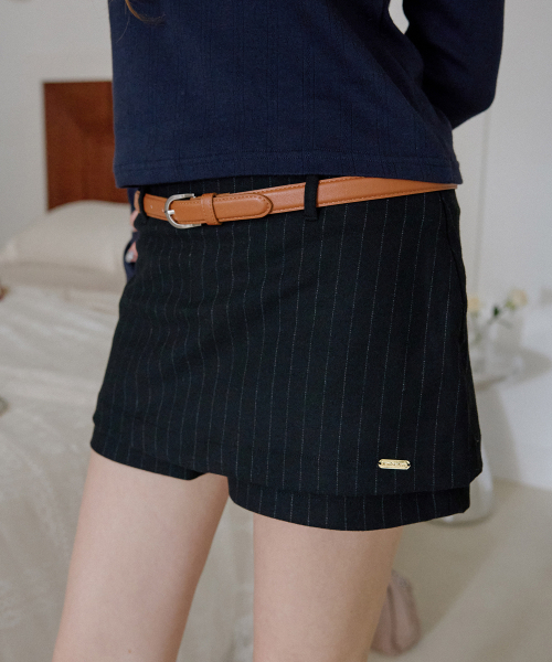 LETTER FROM MOON(レターフロムムーン)の「ストライプレイヤードスカートパンツ(ブラック)(スカート・レディース・その他・SMALL/MEDIUM)」の5枚目の写真