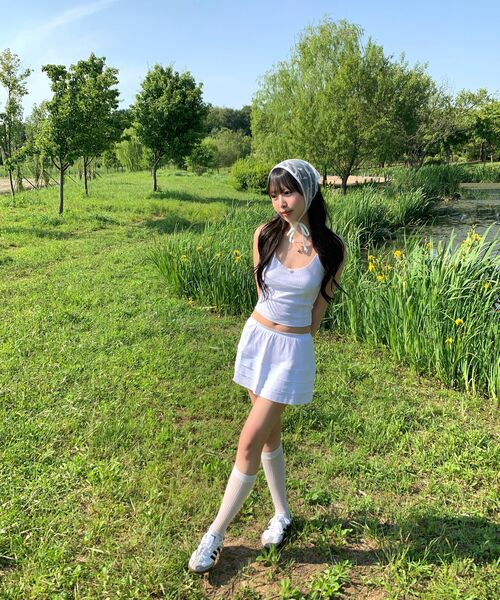 YOUHEE(ユヒ)の「EYELET SLEEVELESS WHITE(Tシャツ/カットソー・レディース・その他・FREE)」の9枚目の写真
