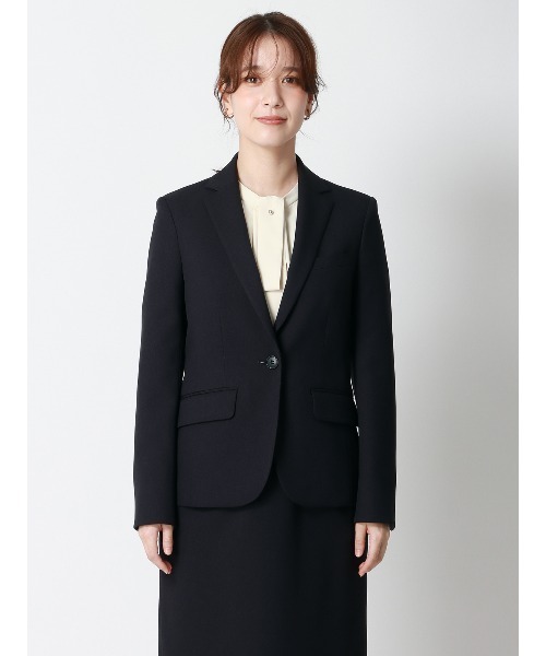 SUIT SQUARE(スーツスクエア)の「ジャケット ウォッシャブル ストレッチ 防シワ ウールライクポリエステル 無地(テーラードジャケット・レディース・パープル・42(13号)/40(11号)/38(9号)/36(7号))」の4枚目の写真