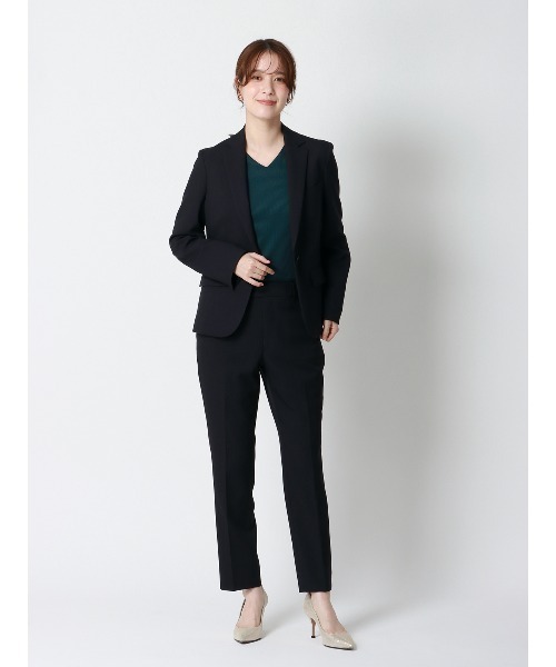 SUIT SQUARE(スーツスクエア)の「ジャケット ウォッシャブル ストレッチ 防シワ ウールライクポリエステル 無地(テーラードジャケット・レディース・パープル・42(13号)/40(11号)/38(9号)/36(7号))」の2枚目の写真