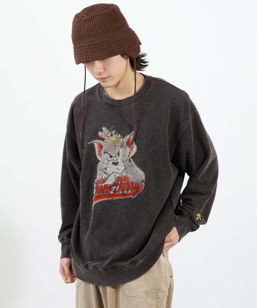 Tom＆Jerry（トムアンドジェリー）の「［Sサイズあり］【トムとジェリー】アソートプリントスウェット［ユニセックス］（スウェット・メンズ・チャコール/ブラウン/グレー/ナチュラル・SMALL/MEDIUM/LARGE）」の2枚目の写真