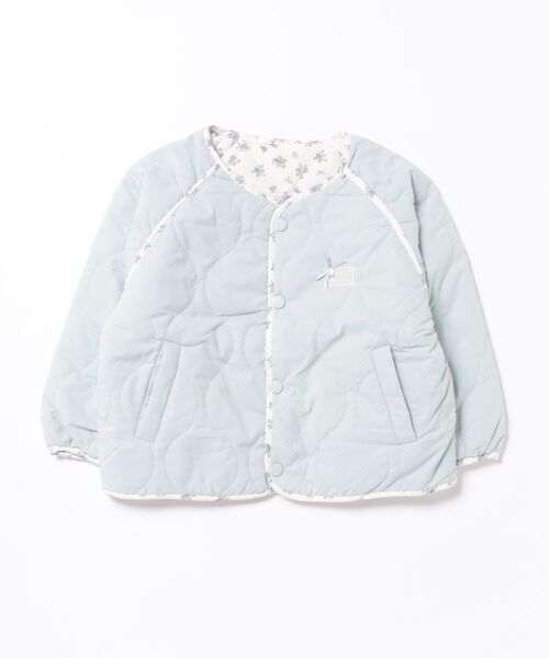 aimoha（アイモハ）の「【aimoha-KIDS-】キッズ　リバーシブルキルトブルゾン (AW)（ブルゾン・キッズ・ライトブルー・110/120/130/140/150）」の4枚目の写真