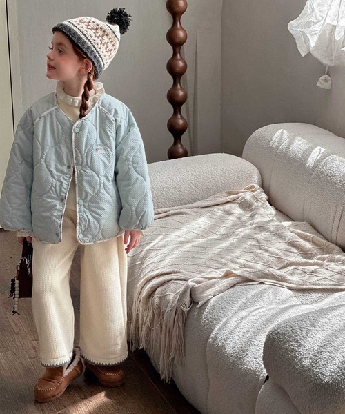 aimoha（アイモハ）の「【aimoha-KIDS-】キッズ　リバーシブルキルトブルゾン (AW)（ブルゾン・キッズ・ライトブルー・110/120/130/140/150）」の6枚目の写真