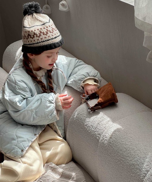 aimoha（アイモハ）の「【aimoha-KIDS-】キッズ　リバーシブルキルトブルゾン (AW)（ブルゾン・キッズ・ライトブルー・110/120/130/140/150）」の7枚目の写真