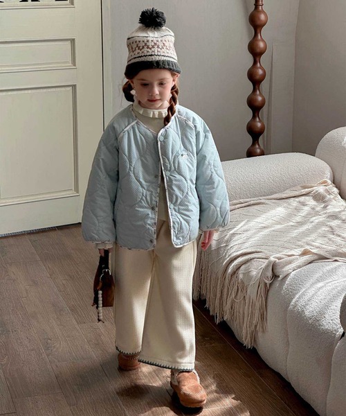 aimoha（アイモハ）の「【aimoha-KIDS-】キッズ　リバーシブルキルトブルゾン (AW)（ブルゾン・キッズ・ライトブルー・110/120/130/140/150）」の8枚目の写真