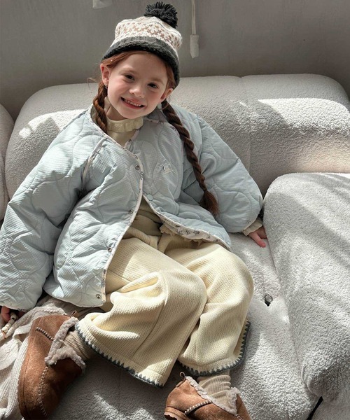 aimoha（アイモハ）の「【aimoha-KIDS-】キッズ　リバーシブルキルトブルゾン (AW)（ブルゾン・キッズ・ライトブルー・110/120/130/140/150）」の9枚目の写真