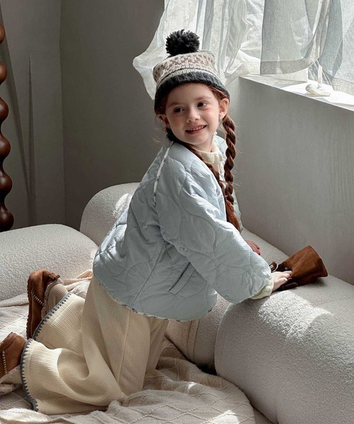 aimoha（アイモハ）の「【aimoha-KIDS-】キッズ　リバーシブルキルトブルゾン (AW)（ブルゾン・キッズ・ライトブルー・110/120/130/140/150）」の12枚目の写真