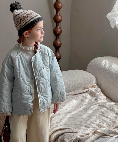 aimoha（アイモハ）の「【aimoha-KIDS-】キッズ　リバーシブルキルトブルゾン (AW)（ブルゾン・キッズ・ライトブルー・110/120/130/140/150）」の13枚目の写真