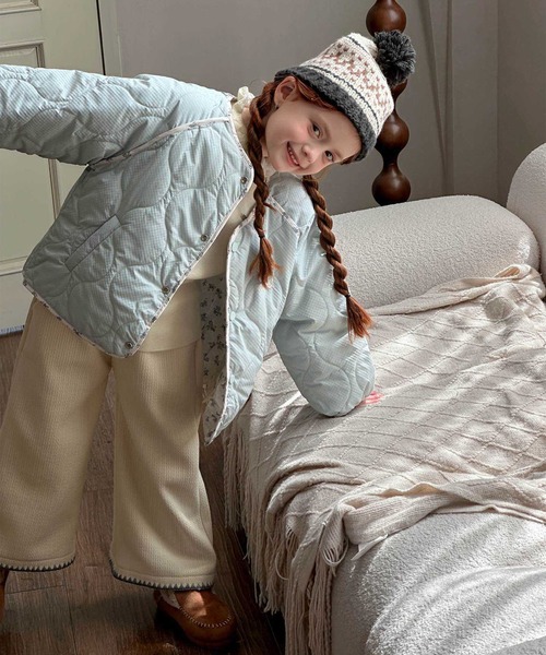 aimoha（アイモハ）の「【aimoha-KIDS-】キッズ　リバーシブルキルトブルゾン (AW)（ブルゾン・キッズ・ライトブルー・110/120/130/140/150）」の14枚目の写真