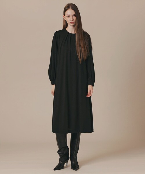 MACKINTOSH LONDON（マッキントッシュ ロンドン）の「ウールプレーティングワンピース（ワンピース・レディース・ベージュ/ブラック・38）」の13枚目の写真