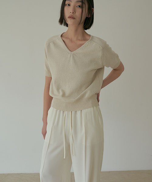 LINGSEOUL(リングソウル)の「relax banded pants-cream(スラックス・レディース・その他・FREE)」の3枚目の写真