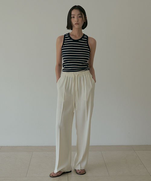 LINGSEOUL(リングソウル)の「relax banded pants-cream(スラックス・レディース・その他・FREE)」の4枚目の写真