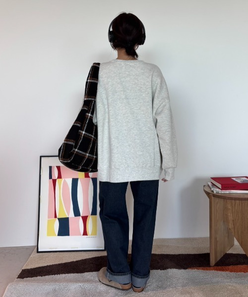 MERLOT（メルロー）の「宇宙への問いかけスウェット（スウェット・レディース・ライトグレー/ネイビー・FREE）」の8枚目の写真