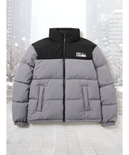 【ファーストダウン 撥水防風 リバーシブル】FIRSTDOWN USA BUBBLE スタンドダウン