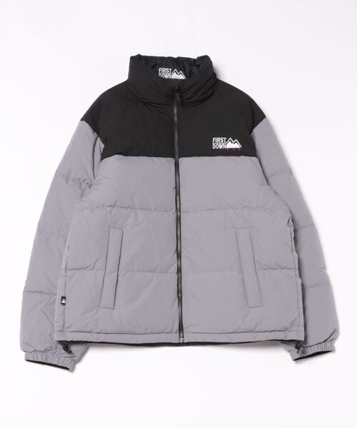 FIRST DOWN(ファーストダウン)の「【ファーストダウン 撥水防風 リバーシブル】FIRSTDOWN USA BUBBLE スタンド ダウン(ダウンジャケット/コート・メンズ・イエロー/ライトグレー/ブラック/ベージュ・LARGE/X-LARGE/MEDIUM)」の5枚目の写真