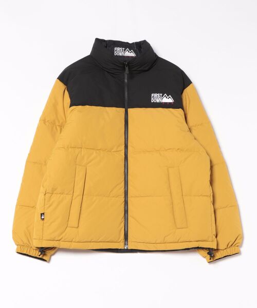 FIRST DOWN(ファーストダウン)の「【ファーストダウン 撥水防風 リバーシブル】FIRSTDOWN USA BUBBLE スタンド ダウン(ダウンジャケット/コート・メンズ・イエロー/ライトグレー/ブラック/ベージュ・LARGE/X-LARGE/MEDIUM)」の6枚目の写真