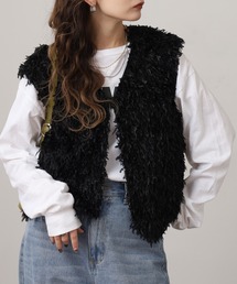 A.N.L（エーエヌエル　レーベル）の「A.N.L フリンジベスト（ベスト）」