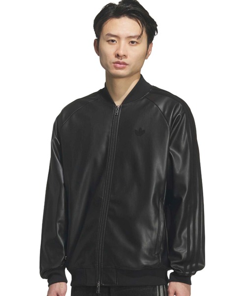 adidas SST PLEATHER TRACK TOP / アディダス スーパースター プレザー