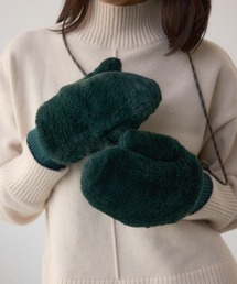 AZUL by moussy | 配色ストラップ2WAYフェイクファーミトン(手袋)