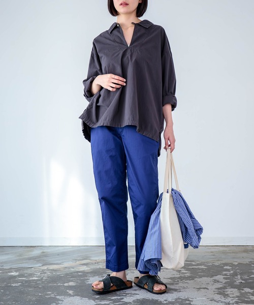 D.M.G.（ドミンゴ）の「[D.M.G / ディーエムジー] チノストレッチ オールデイイージートラウザー（チノパンツ・レディース・ベージュ/アイボリー/マスタード/ブラック/ダークブルー・L/M/S/SS）」の18枚目の写真