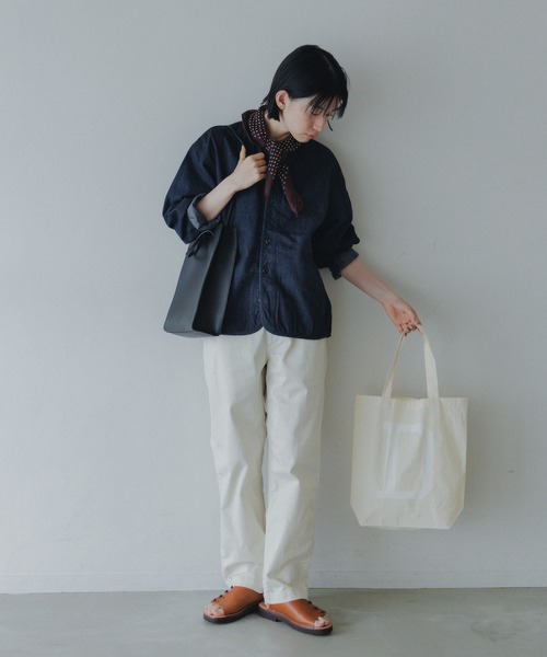 D.M.G.（ドミンゴ）の「[D.M.G / ディーエムジー] チノストレッチ オールデイイージートラウザー（チノパンツ・レディース・ベージュ/アイボリー/マスタード/ブラック/ダークブルー・L/M/S/SS）」の16枚目の写真