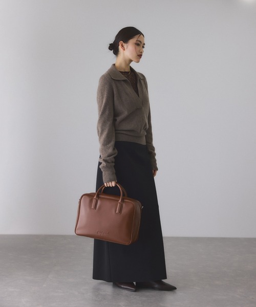 ADAM ET ROPE'（アダムエロペ）の「【サステナブル】ロゴボストンビッグバッグ（ボストンバッグ・レディース・ブラウン/ブラック/シルバー・FREE）」の13枚目の写真