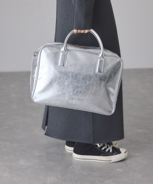 ADAM ET ROPE'（アダムエロペ）の「【サステナブル】ロゴボストンビッグバッグ（ボストンバッグ・レディース・ブラウン/ブラック/シルバー・FREE）」の16枚目の写真