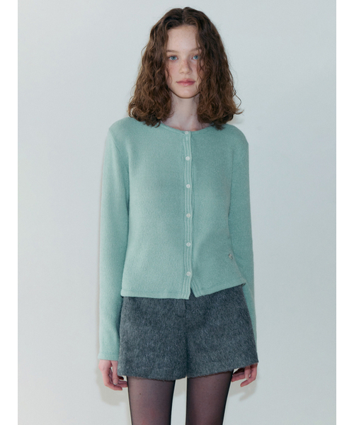 ETMON(エトモン)の「Ribbed Round Cardigan, Mint(カーディガン/ボレロ・レディース・その他・F)」の2枚目の写真
