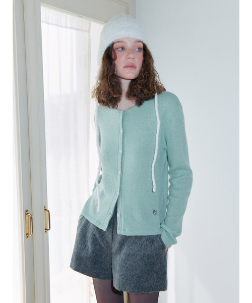 ETMON(エトモン)の「Ribbed Round Cardigan, Mint(カーディガン/ボレロ・レディース・その他・F)」の5枚目の写真