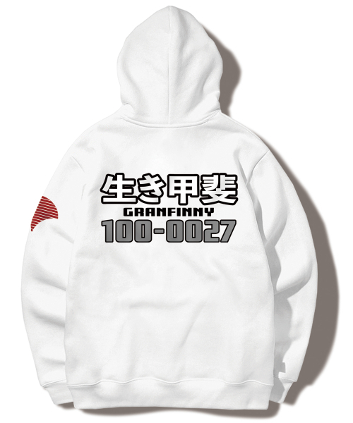 GRANFINNY(グランフィニ)の「東京_100-0027 フードパーカー- ホワイト(パーカー・レディース・ホワイト・SMALL/MEDIUM/LARGE/X-LARGE/XX-LARGE)」の1枚目の写真