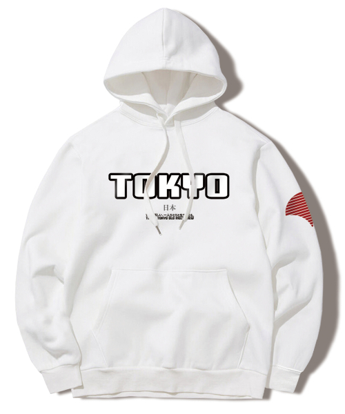 GRANFINNY(グランフィニ)の「東京_100-0027 フードパーカー- ホワイト(パーカー・レディース・ホワイト・SMALL/MEDIUM/LARGE/X-LARGE/XX-LARGE)」の2枚目の写真
