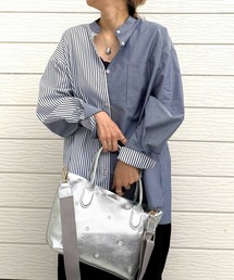 Q | ミックスストライプシャツ(シャツ/ブラウス)