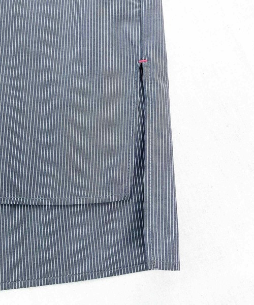 Q（キュー）の「ミックスストライプシャツ（シャツ/ブラウス・レディース・グレイッシュブルー/ブルー系・MEDIUM）」の20枚目の写真