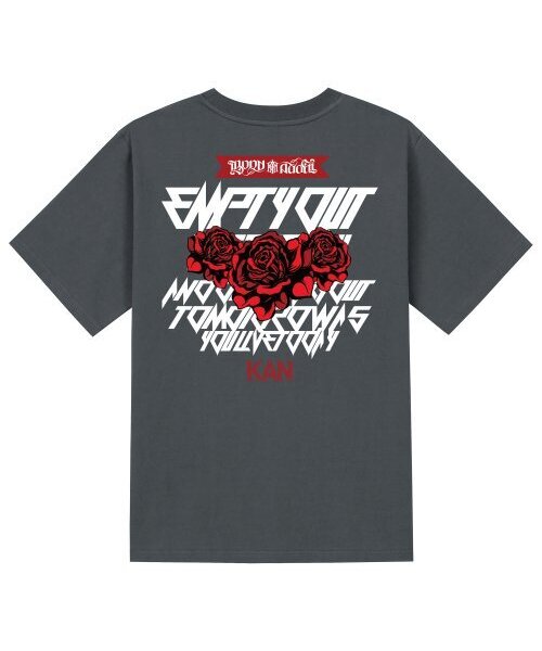 KAN6312(カン6312)の「KTG0006 ローズ半袖Tシャツ - グレー(Tシャツ/カットソー・メンズ・その他・LARGE/MEDIUM/SMALL/X-LARGE)」の1枚目の写真