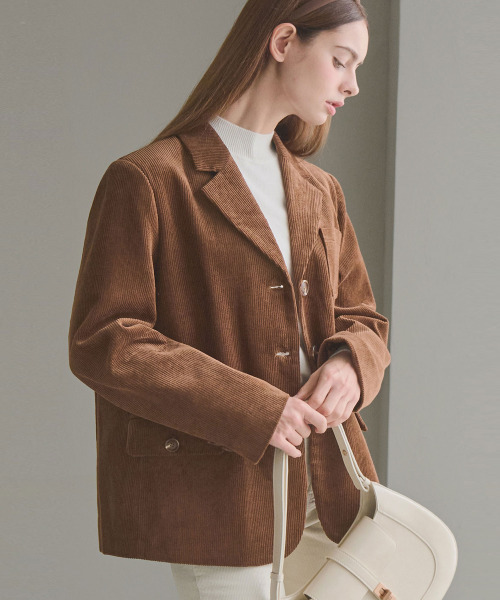SLOWLOLLI（スローローリ）の「Cordy classic blazer - Brown（その他アウター・レディース・ブラウン・FREE）」の2枚目の写真