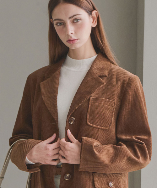 SLOWLOLLI（スローローリ）の「Cordy classic blazer - Brown（その他アウター・レディース・ブラウン・FREE）」の5枚目の写真