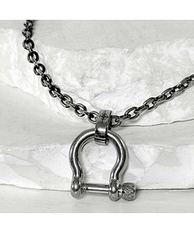 BLESSED BULLET（ブレスドブレッド）の「[BxV]カービングロゴクランプネックレス-ブラック（ネックレス）」