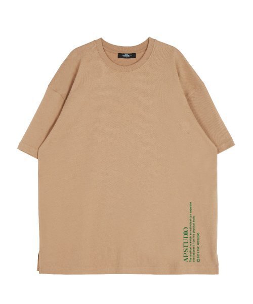 ASTRAL PROJECTION(アストラルプロジェクション)の「グラデーションレタリングラウンドネック15番手綿半袖Tシャツ_ベージュ(Tシャツ/カットソー・レディース・その他・MEDIUM/X-LARGE/LARGE)」の2枚目の写真