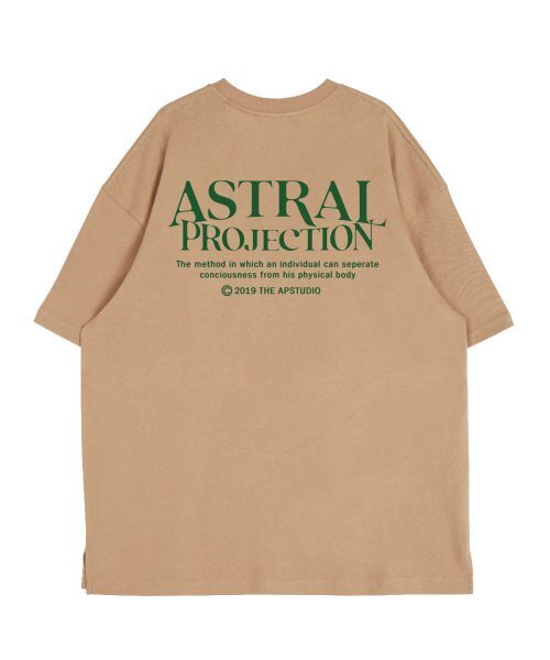 ASTRAL PROJECTION(アストラルプロジェクション)の「グラデーションレタリングラウンドネック15番手綿半袖Tシャツ_ベージュ(Tシャツ/カットソー・レディース・その他・MEDIUM/X-LARGE/LARGE)」の3枚目の写真