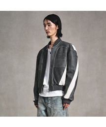 LMOOD（エルムード）の「ストリートレーサー カウハイドレザー ジャケット グラファイト（ライダースジャケット）」