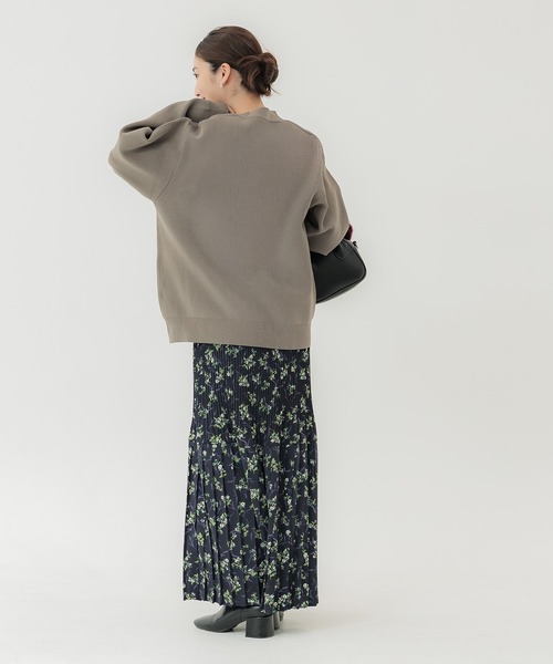 coca(coca)(コカ)の「ポリウーリー畦編みカーディガン(カーディガン/ボレロ・メンズ・ブラック/グレイッシュベージュ・L/M/XL)」の11枚目の写真