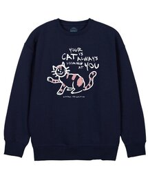 ドゥドゥルキャット オーバーサイズ スウェット_ネイビー
