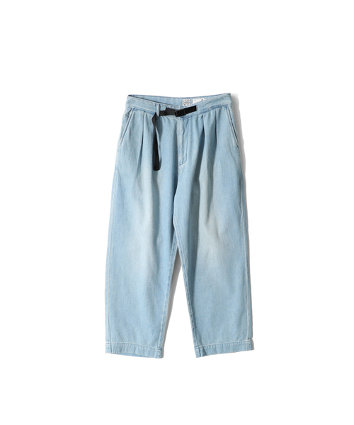 HORLISUN(ホーリーサン)の「Corrigin Belted Wide Denim Pants Light Blue(デニムパンツ・レディース・その他・LARGE)」の2枚目の写真