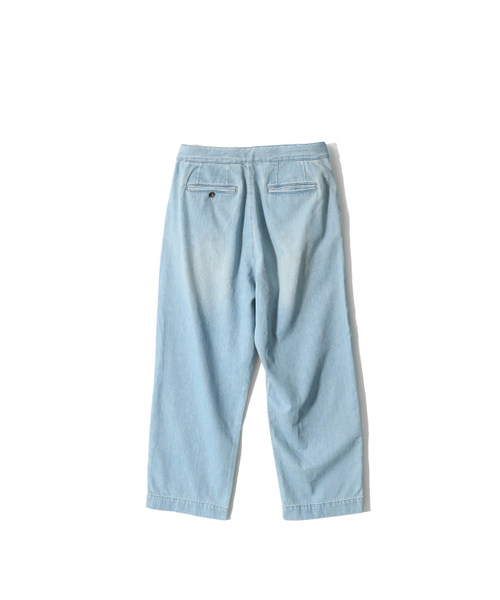 HORLISUN(ホーリーサン)の「Corrigin Belted Wide Denim Pants Light Blue(デニムパンツ・レディース・その他・LARGE)」の3枚目の写真